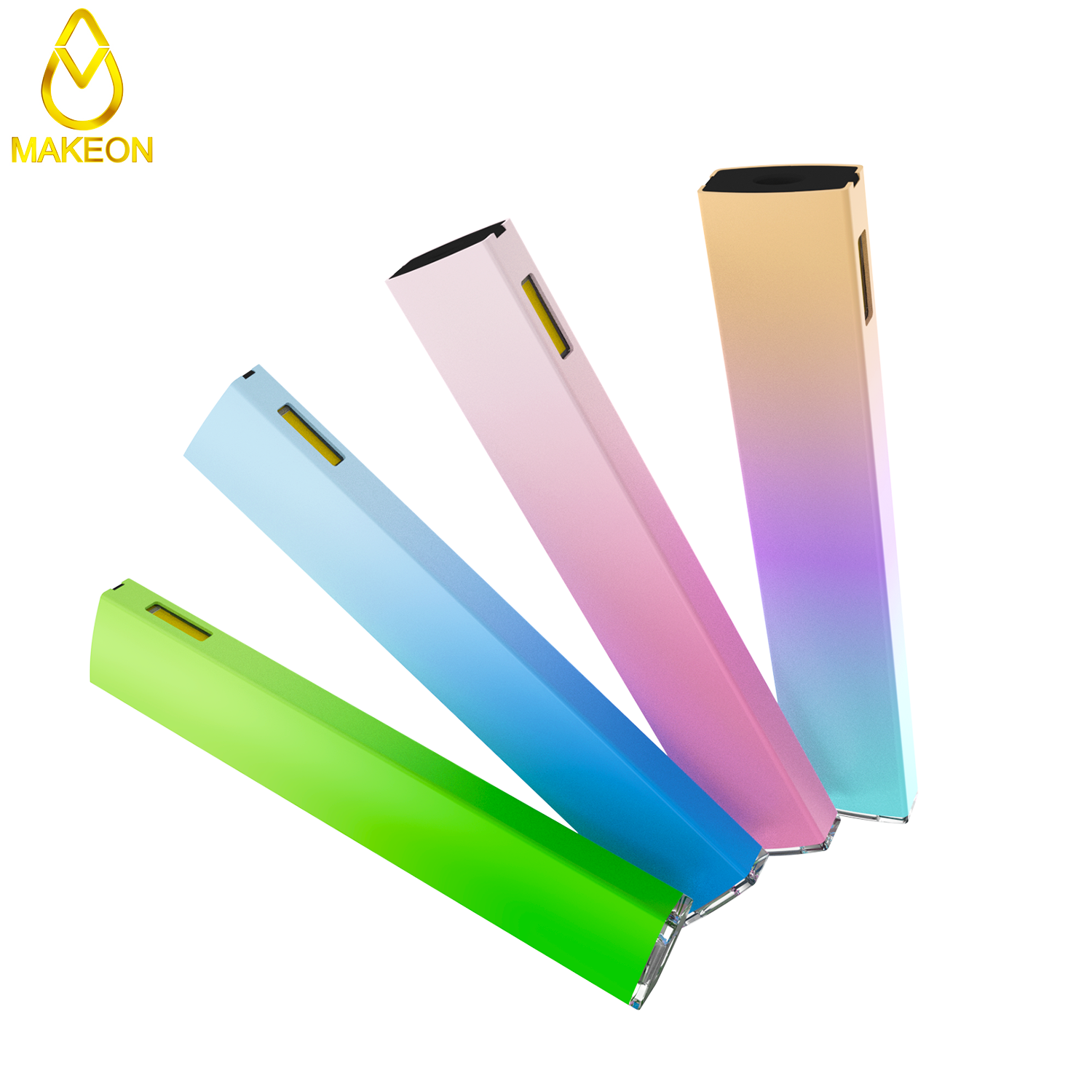 MAKEON D8 0.5g Bar Disposable Heavy Metals Free 0.5 Gram Slim Flat Ceramic Coil Vape Bars