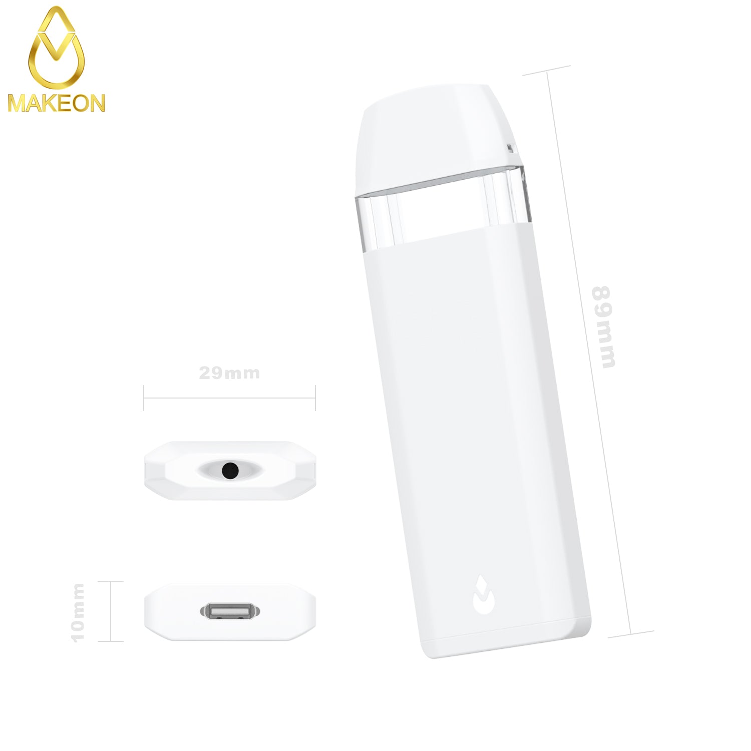 1g Bucket MAKEON DC 1.0ML Horizontal Ceramic Bar Disposable 1G Bucket Pod